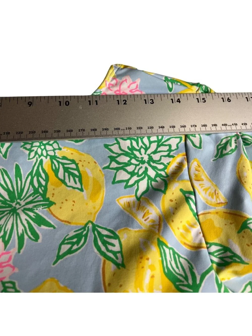 Lilly Pulitzer NWT Jesper Rashguard Swimsuit 12 Bluette Make Lemonade Print UPF